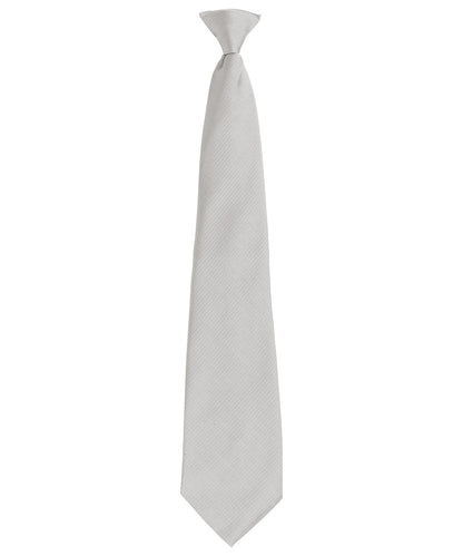 Premier PR785 'Colours Originals' fashion clip tie in Silver