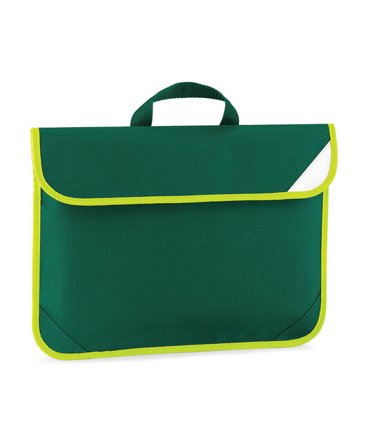 Quadra QD452 Enhanced-viz book bag in Bottle Green