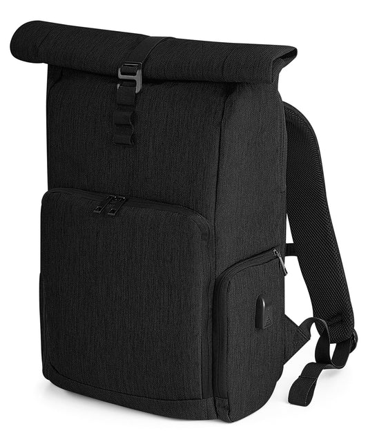 Quadra QD995 Q-Tech charge roll-top backpack in Black