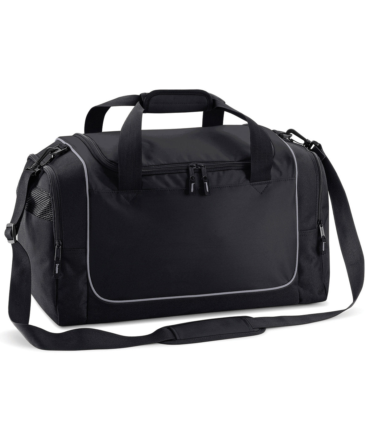 Quadra QS077 Teamwear locker bag in Black/Light Grey