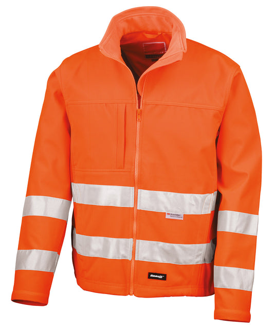 Result Safeguard R117A High-viz softshell jacket in Fluorescent Orange