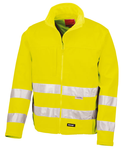 Result Safeguard R117A High-viz softshell jacket in Fluorescent Yellow