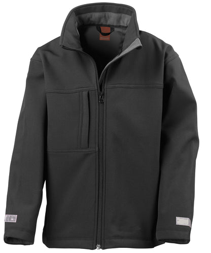 Result R121J Junior classic softshell 3-layer jacket in Black