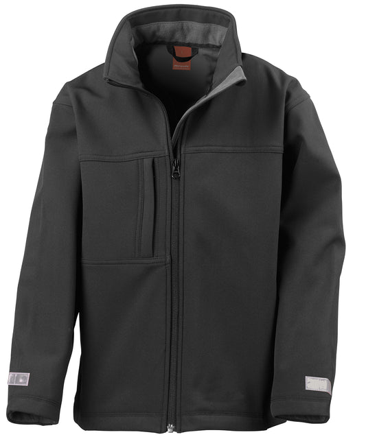 Result R121J Junior classic softshell 3-layer jacket in Black