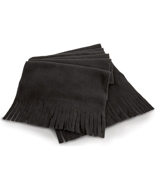 Result Winter Essentials R143X Polartherm™ tassel scarf in Black