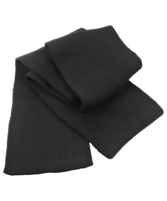Result Winter Essentials R145X Classic heavy knit scarf in Black