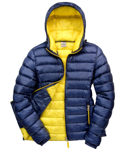 Result Urban Outdoor R194F Women's Urban snow bird hooded jacket in Navy/Yellow