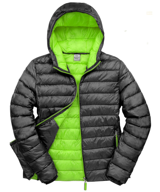 Result Urban Outdoor R194M Urban snow bird hooded jacket in Black/Lime