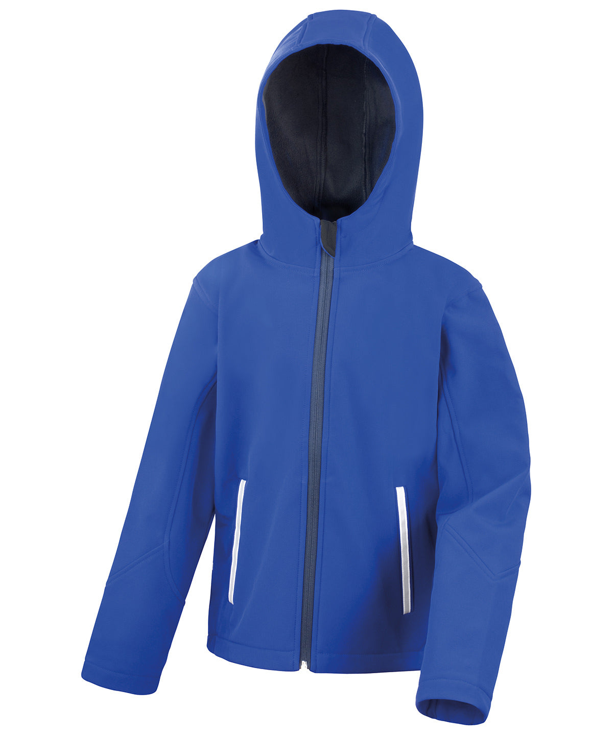 Result Core R224J Core junior TX performance hooded softshell jacket in Royal/Navy
