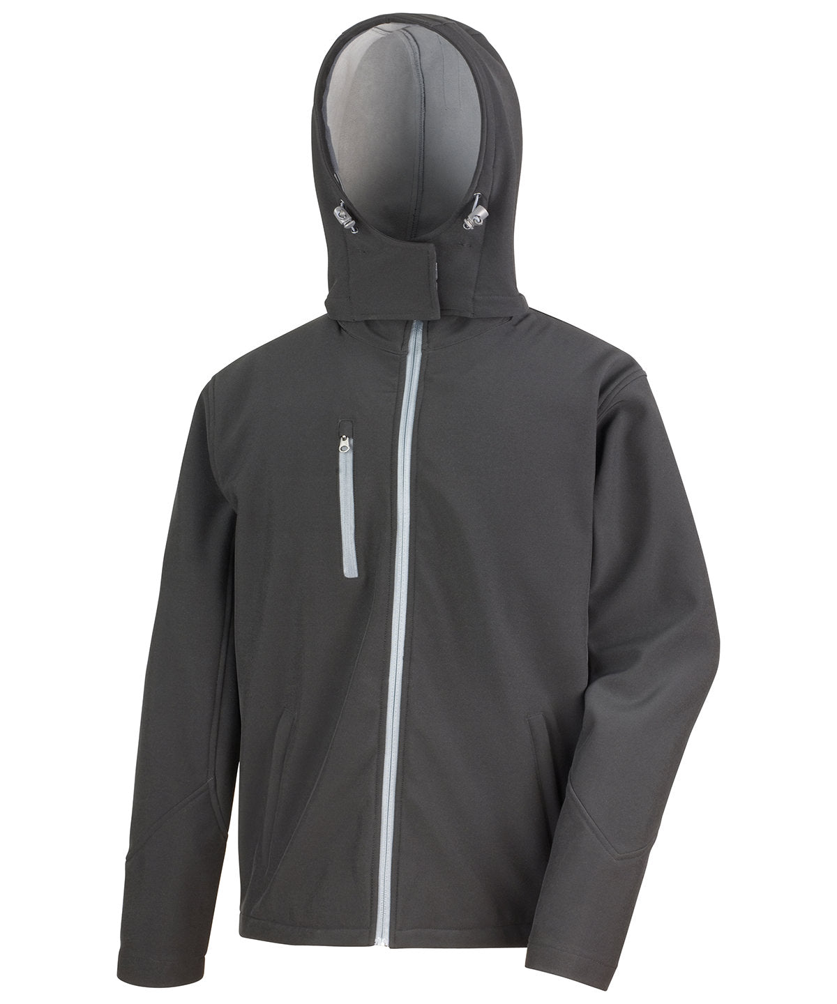 Result Core R230M Core TX performance hooded softshell jacket in Black/Grey