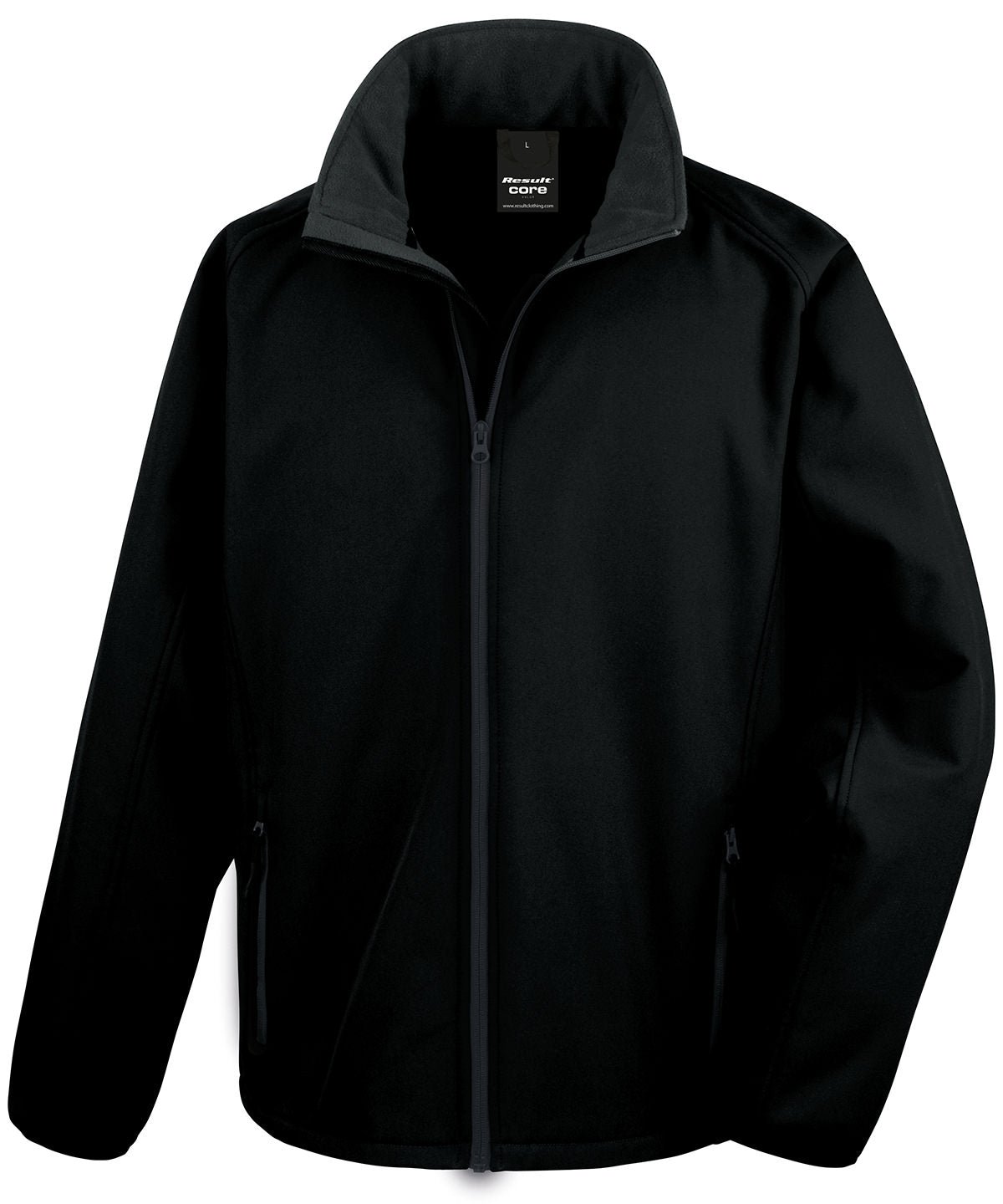 Result Core R231M Core printable softshell jacket in Black/Black