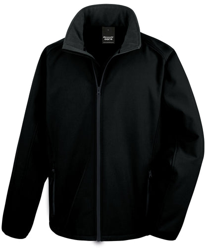 Result Core R231M Core printable softshell jacket in Black/Black