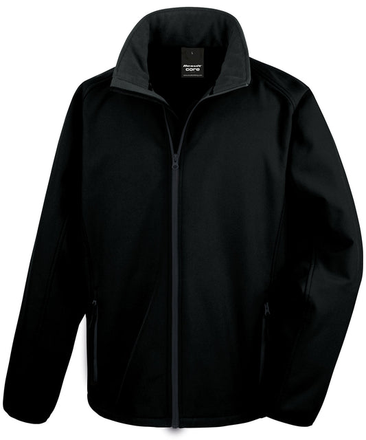 Result Core R231M Core printable softshell jacket in Black/Black