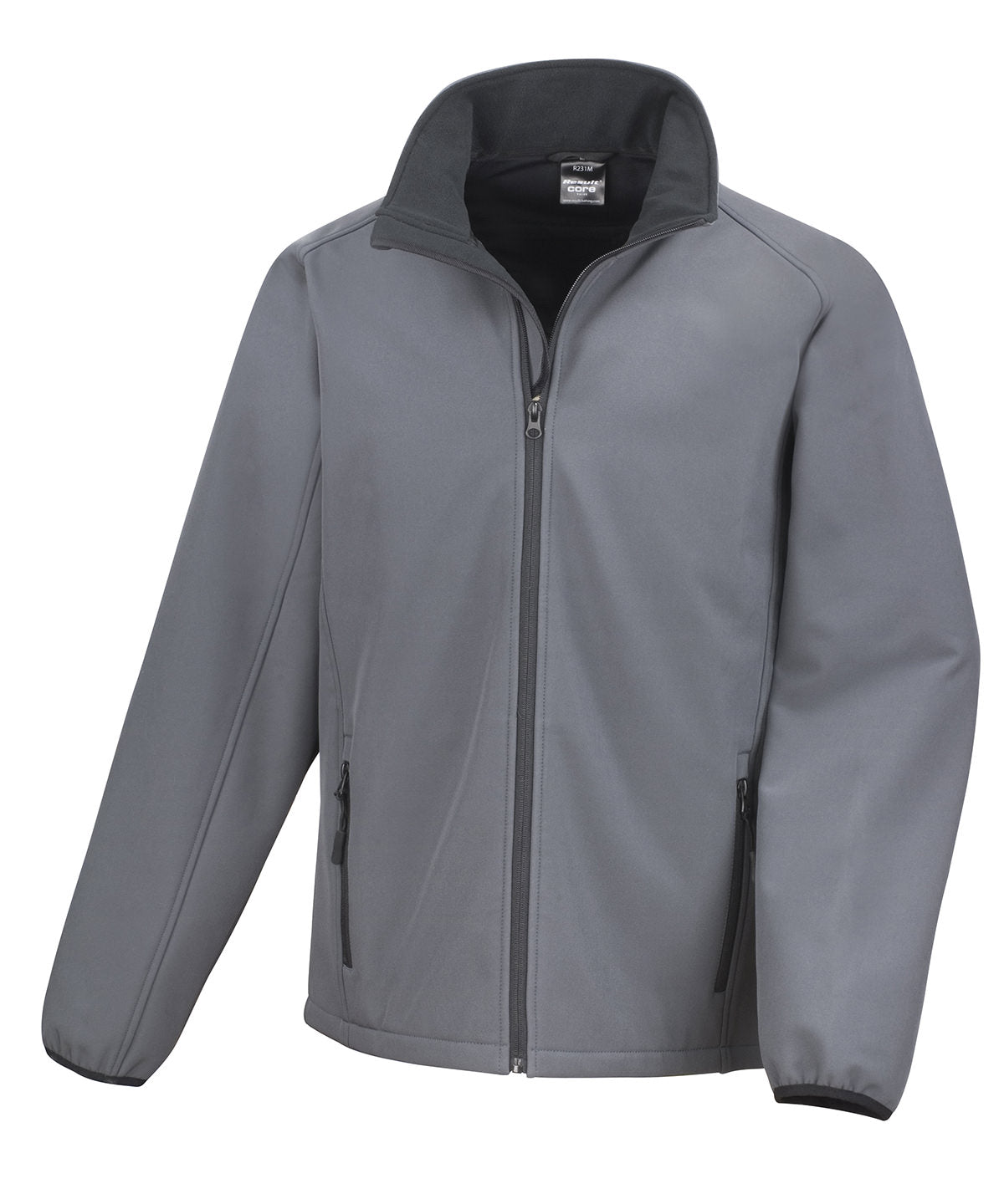 Result Core R231M Core printable softshell jacket in Charcoal/Black