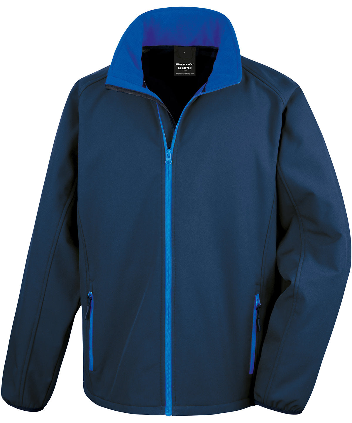 Result Core R231M Core printable softshell jacket in Navy/Royal
