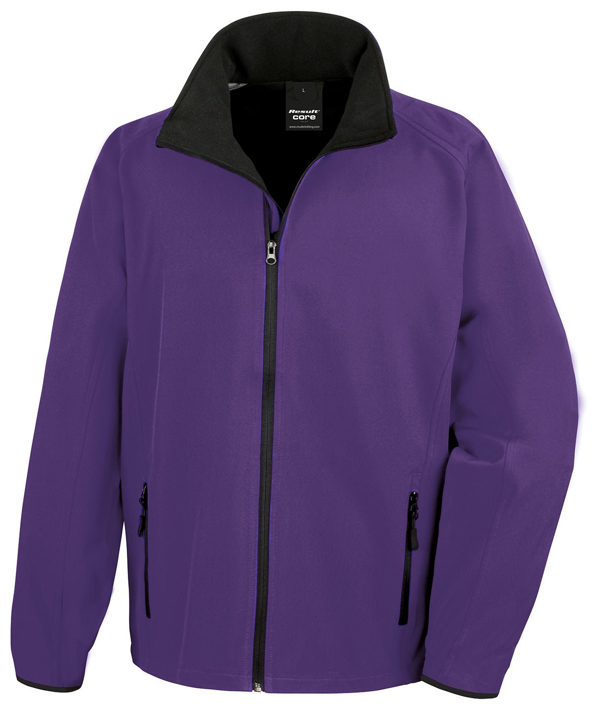 Result Core R231M Core printable softshell jacket in Purple/Black
