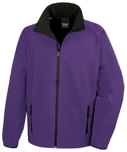 Result Core R231M Core printable softshell jacket in Purple/Black