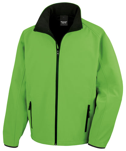 Result Core R231M Core printable softshell jacket in Vivid Green/Black
