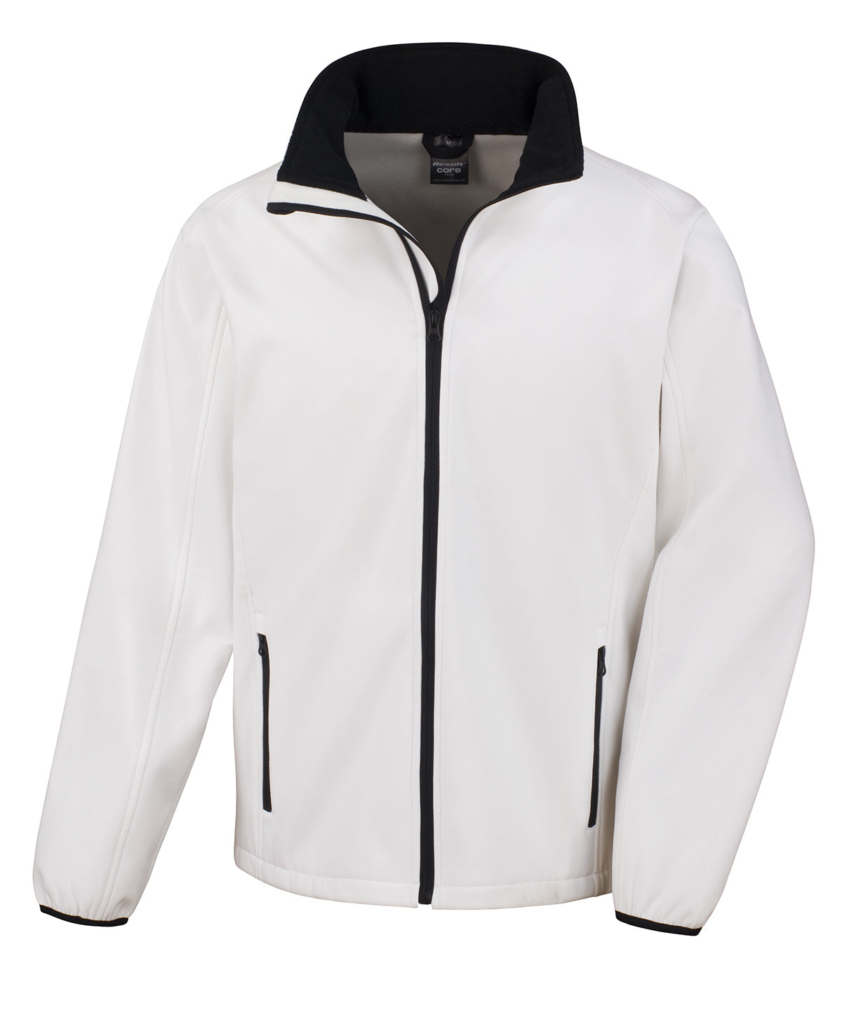 Result Core R231M Core printable softshell jacket in White/Black