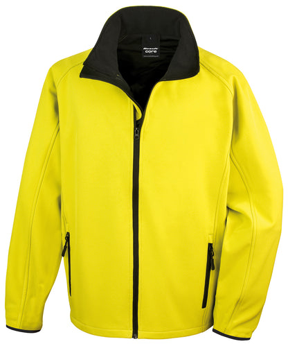 Result Core R231M Core printable softshell jacket in Yellow/Black