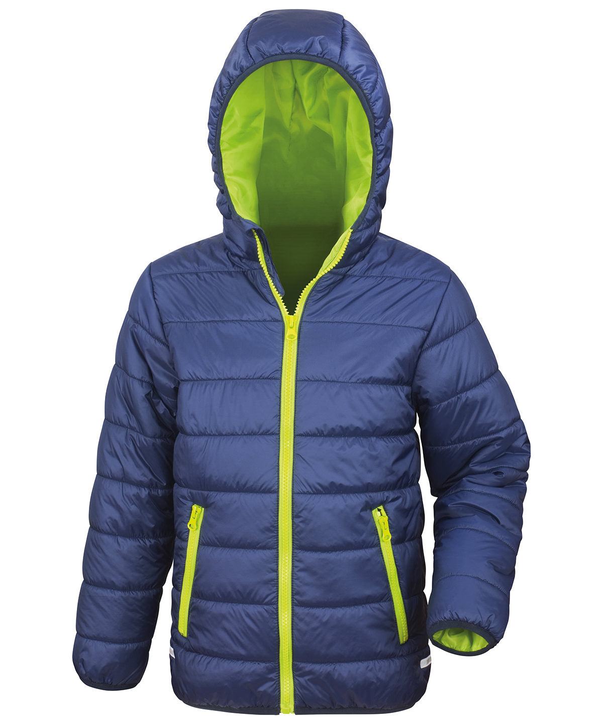 Result Core R233J Core junior soft padded jacket in Navy/Lime