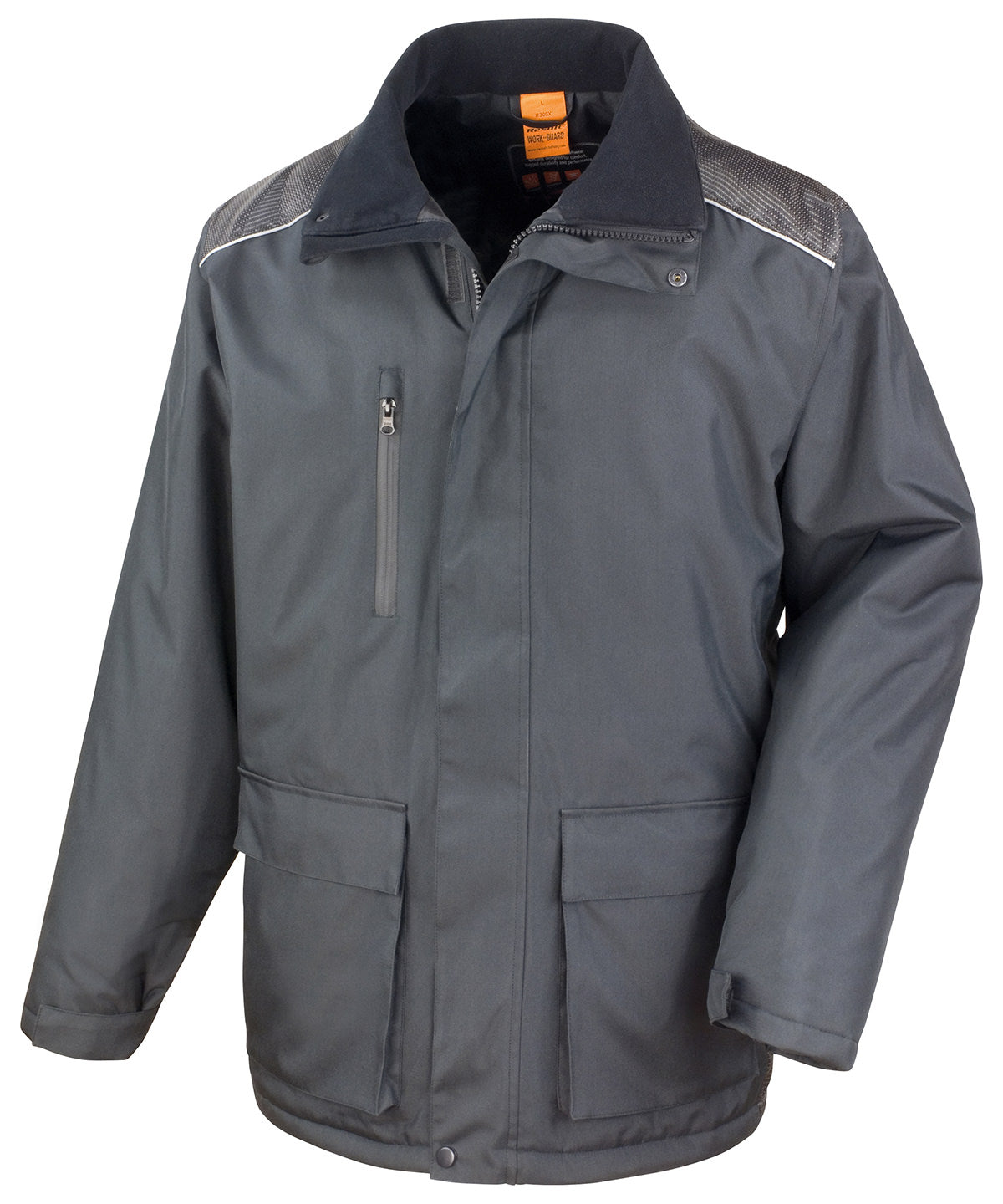 Result Workguard R305X Work-Guard Vostex long coat in Black
