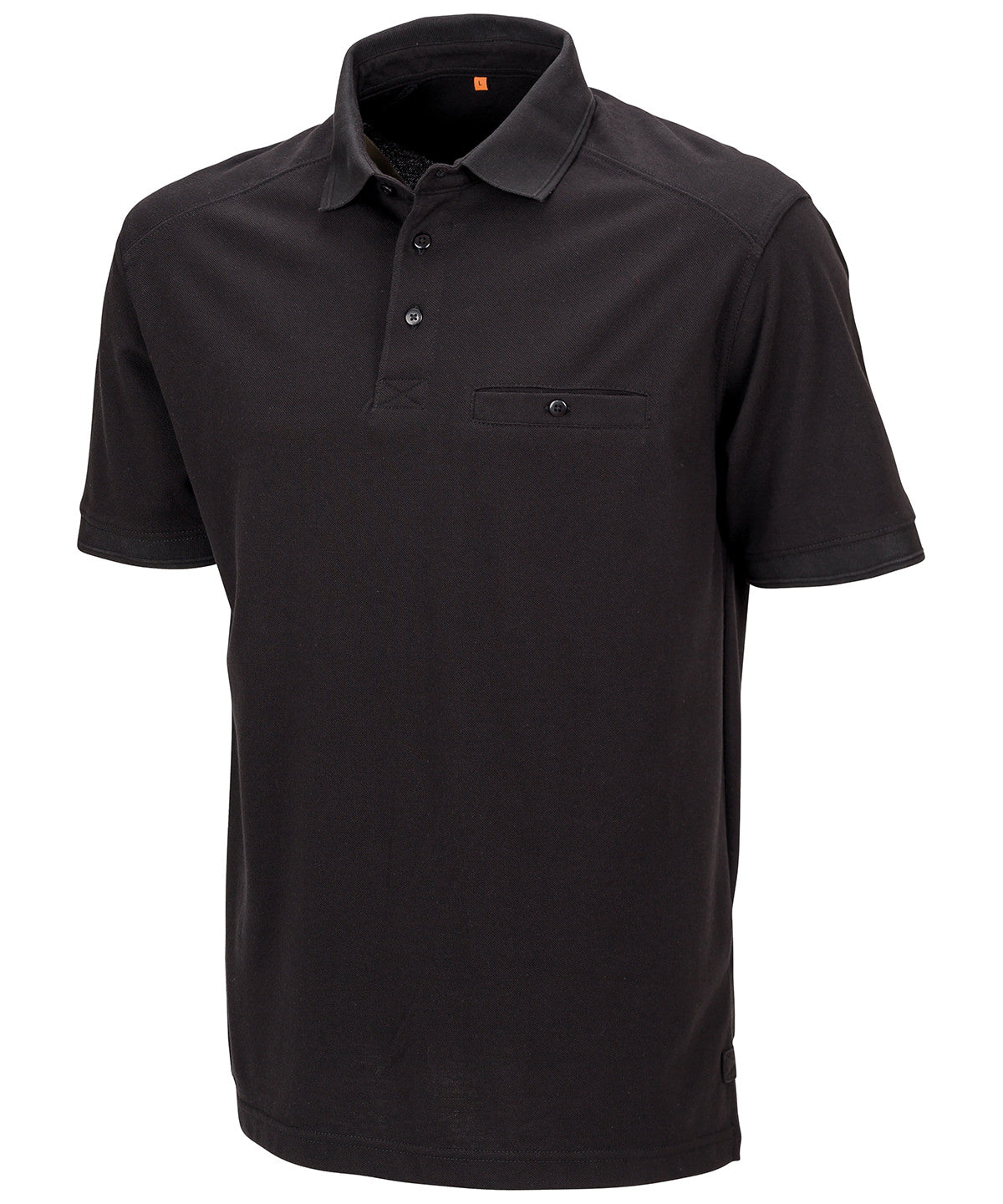 Result Workguard R312X Work-Guard Apex pocket polo shirt in Black