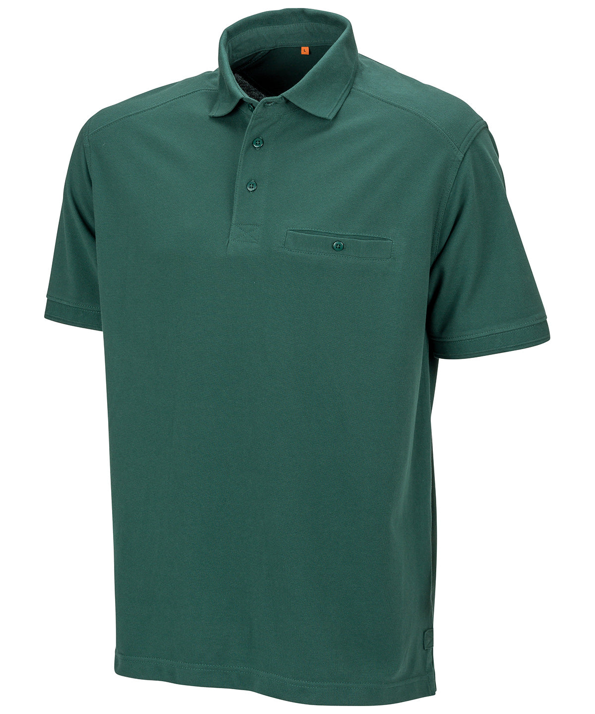 Result Workguard R312X Work-Guard Apex pocket polo shirt in Bottle Green