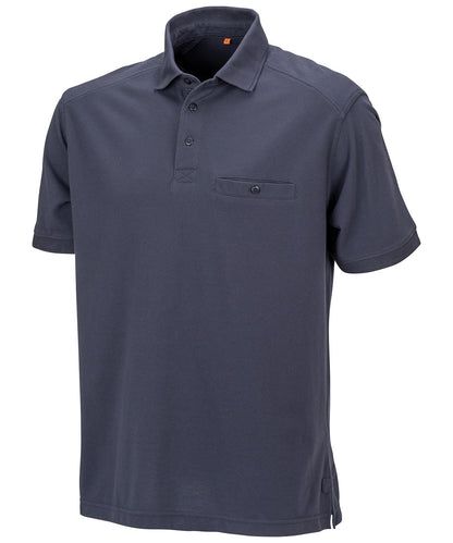 Result Workguard R312X Work-Guard Apex pocket polo shirt in Navy