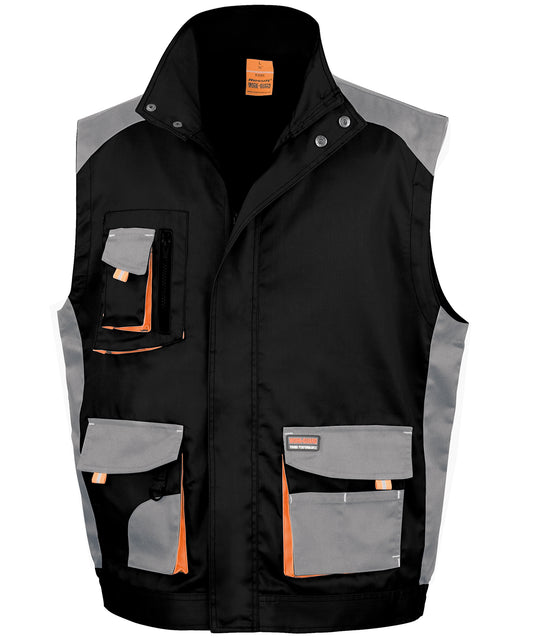 Result Workguard R317X Work-Guard lite gilet in Black/Grey/Orange