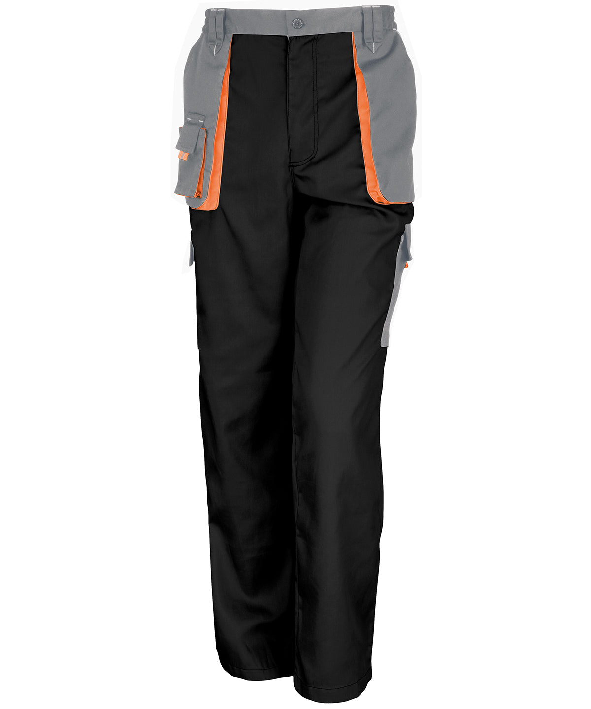 Result Workguard R318X Work-Guard lite trousers in Black/Grey/Orange