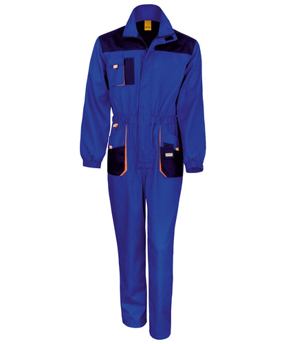Result Workguard R321X Work-Guard lite coverall in Royal/Navy/Orange