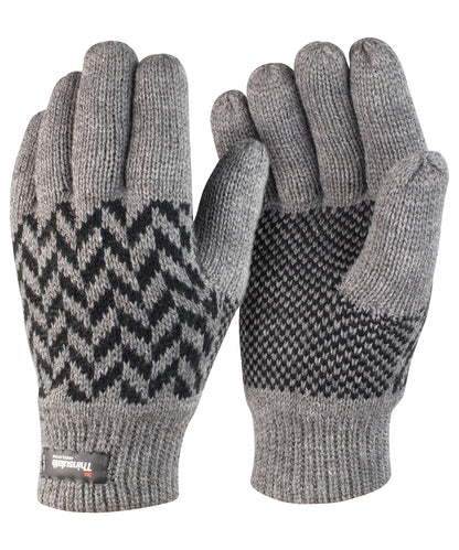 Result Winter Essentials R365X Pattern Thinsulate™ glove in Grey/Black