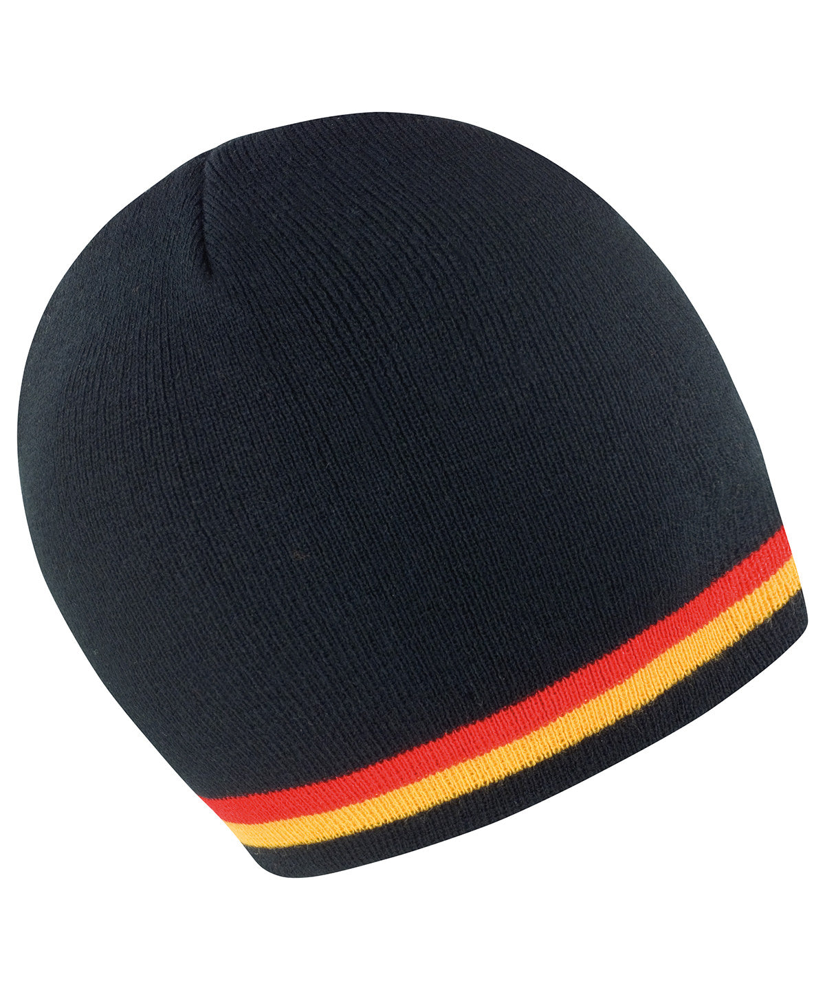 Result Winter Essentials R368X National beanie in Black/Red/Gold