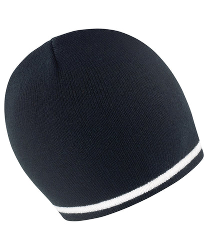 Result Winter Essentials R368X National beanie in Black/White