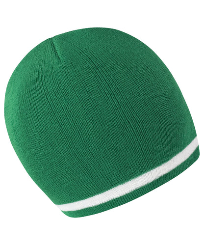 Result Winter Essentials R368X National beanie in Emerald/White