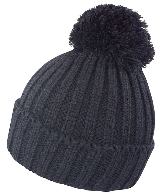 Result Winter Essentials R369X HDI quest knitted hat in Black