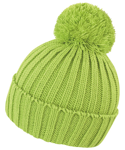 Result Winter Essentials R369X HDI quest knitted hat in Lime