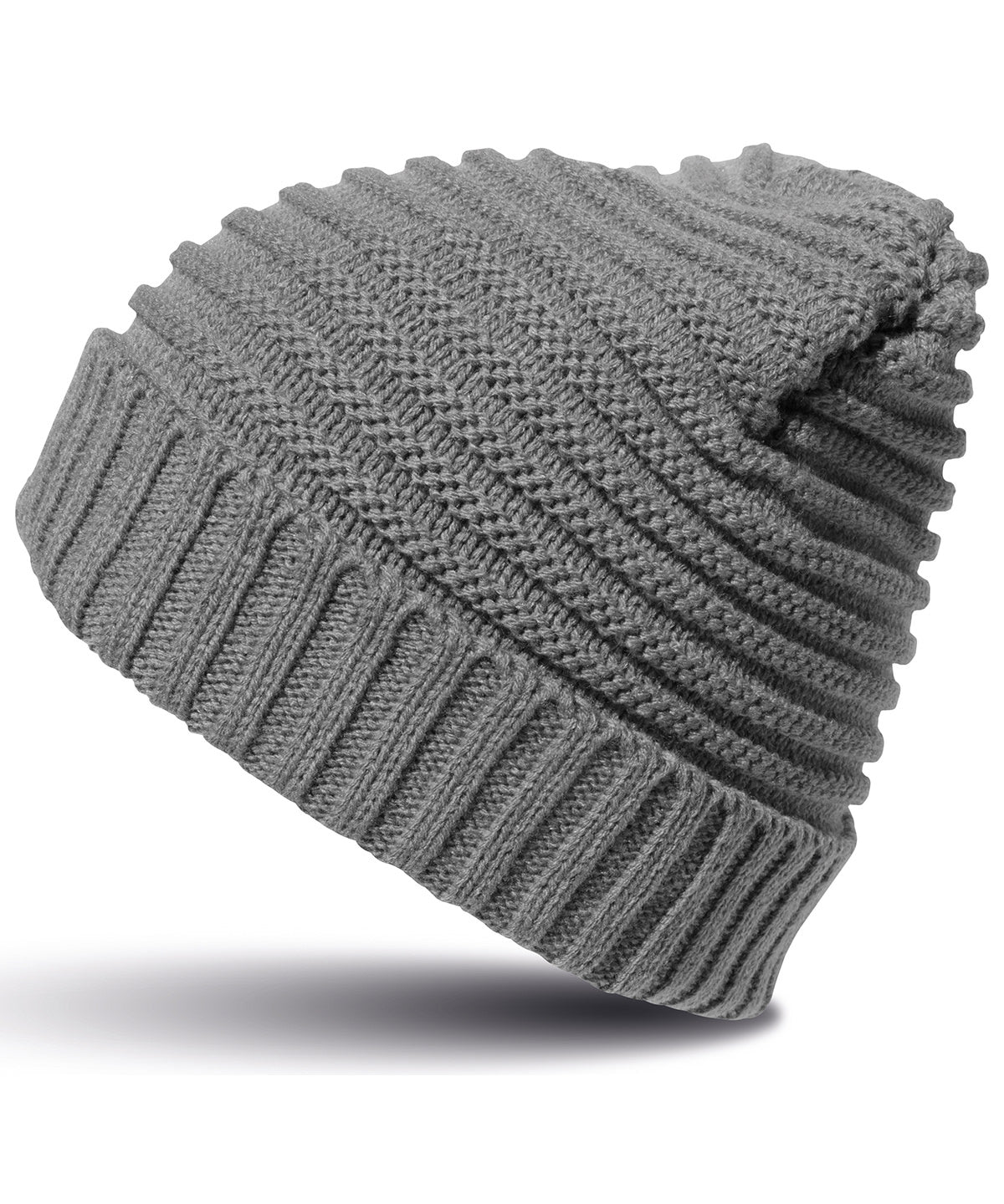 Result Winter Essentials R376X Braided hat in Cool Grey