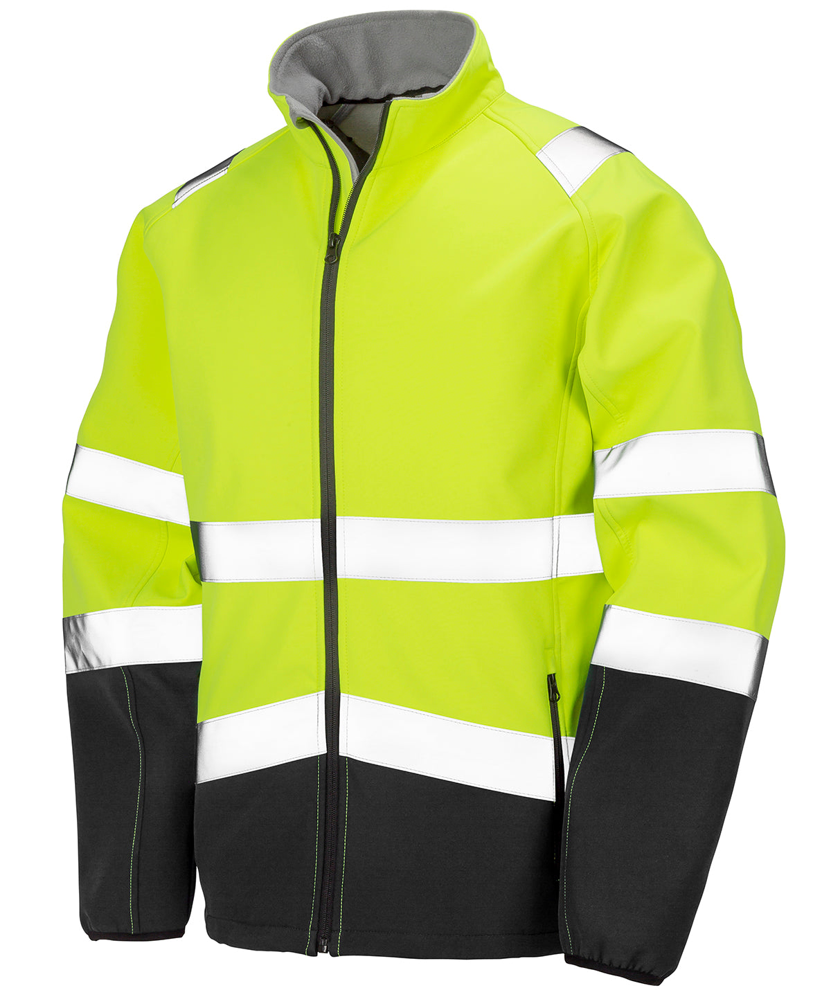 Result Safeguard R450X Printable safety softshell jacket in Fluorescent Yellow/Black