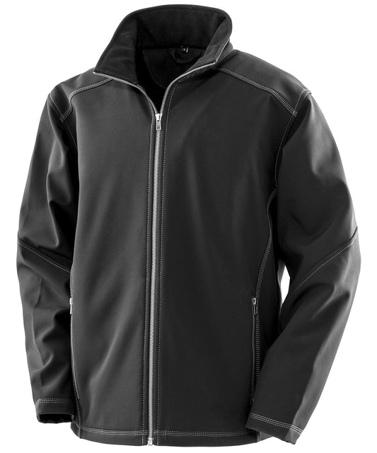 Result Workguard R455M Treble stitch softshell in Black