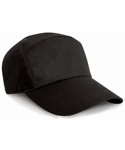 Result Headwear RC02X 7-panel advertising cap in Black