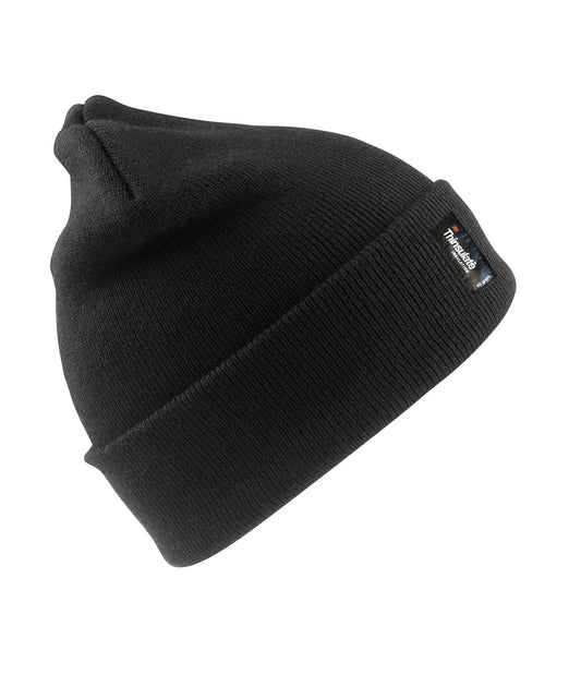 Result Winter Essentials RC033 Heavyweight Thinsulate™ hat in Black