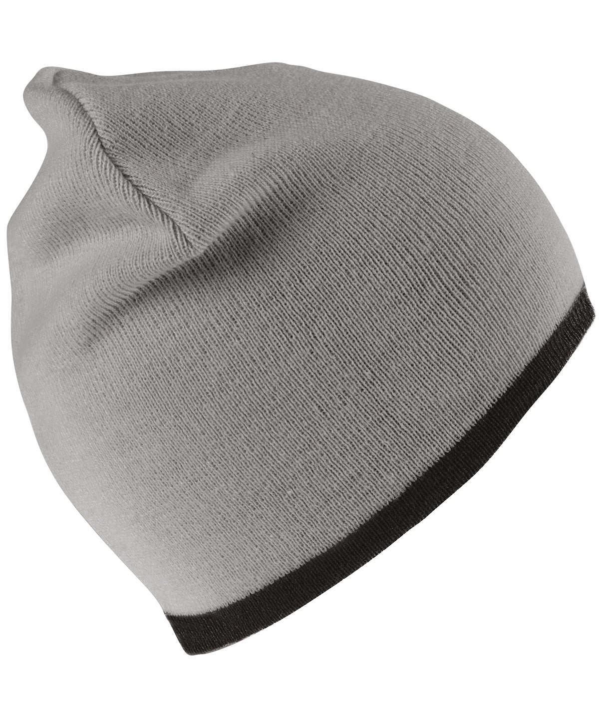 Result Winter Essentials RC046 Reversible fashion fit hat in Grey/Black
