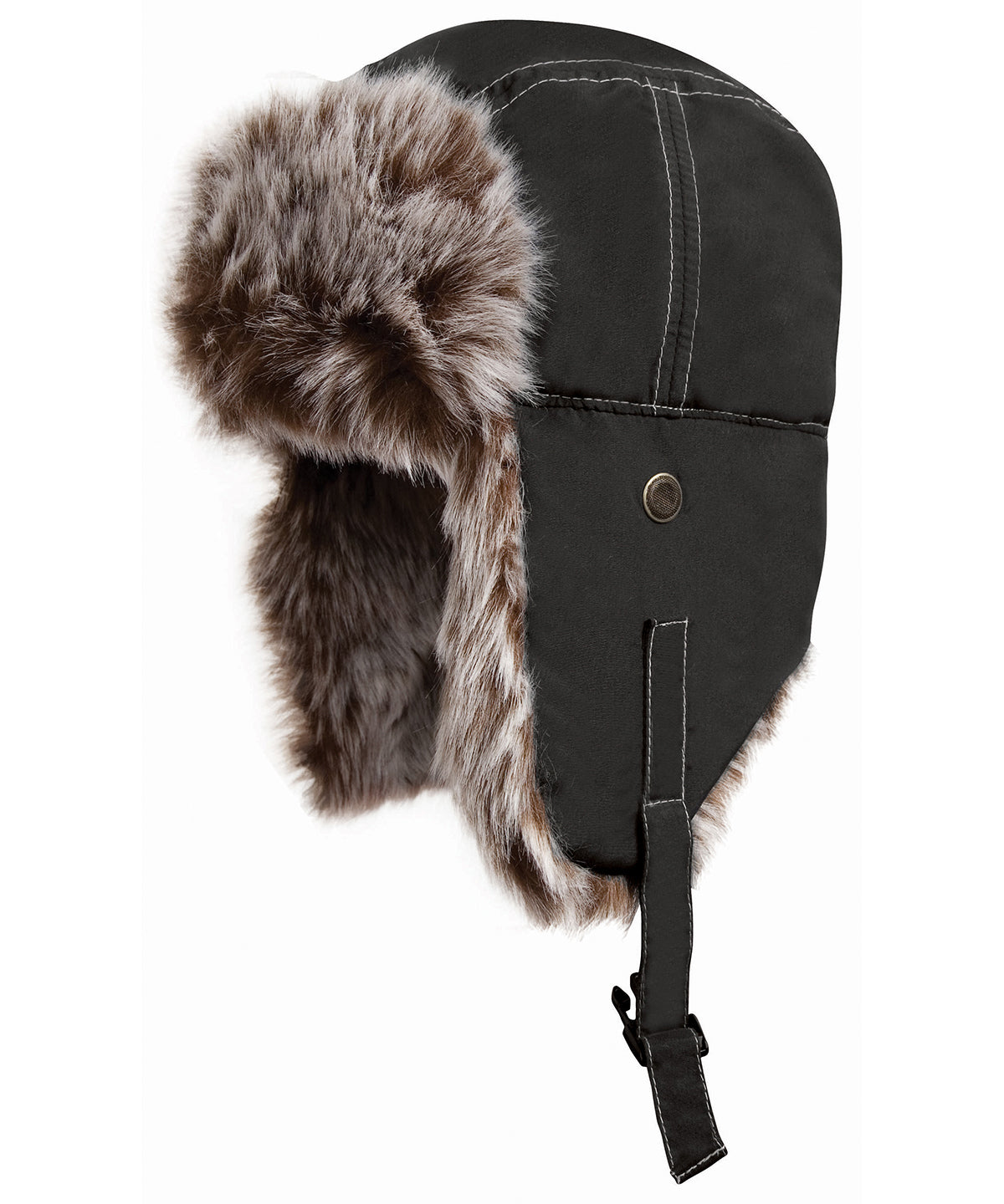 Result Winter Essentials RC056 Classic sherpa hat in Jet Black