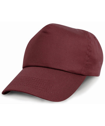 Result Headwear RC05J Junior cotton cap in Burgundy