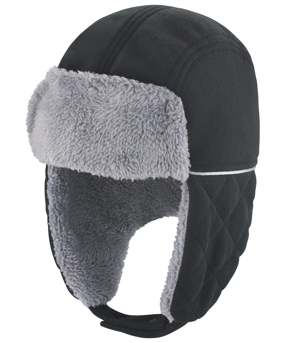 Result Winter Essentials RC32X Ocean trapper hat in Black/Grey