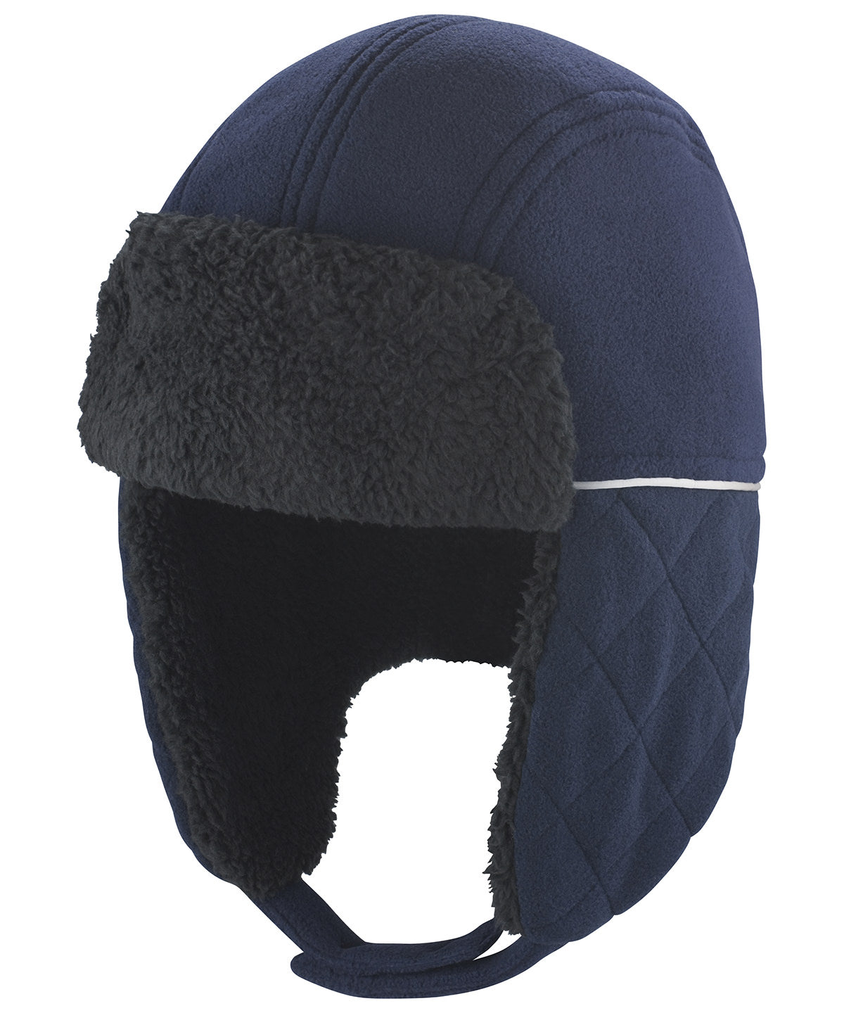 Result Winter Essentials RC32X Ocean trapper hat in Navy/Black