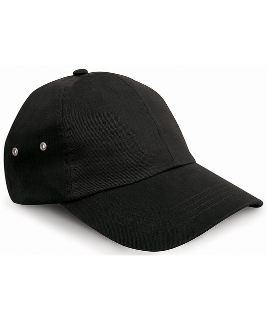 Result Headwear RC63X Plush cap in Black