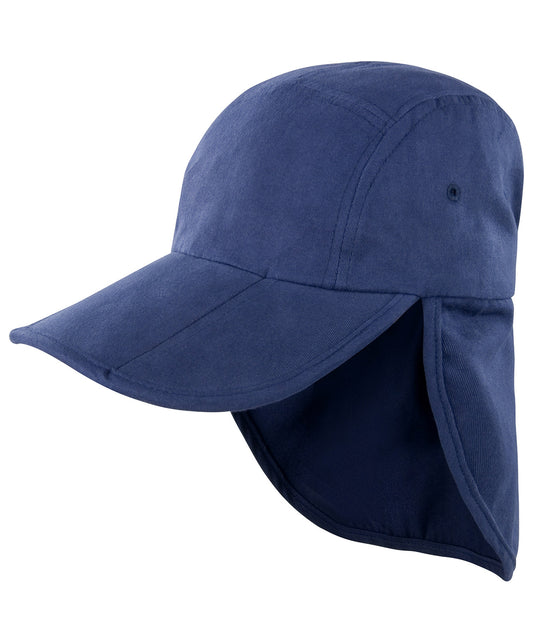 Result Headwear RC76J Junior fold-up legionnaire's cap in Navy